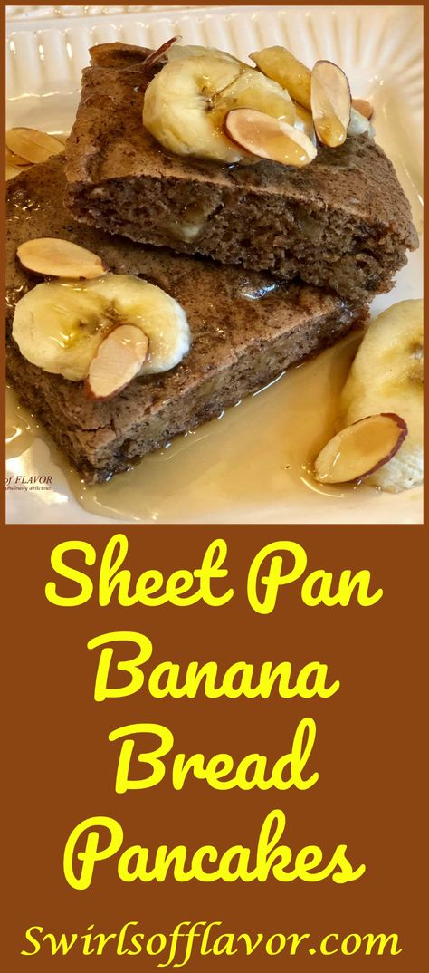 Breakfast Banana Bread, Tandy Cake, Banana Bread Easy, Sheet Pan Breakfast, Banana Bread Pancakes, Bread Pancakes, Ripe Banana Recipe, Breakfast Banana, Healthy Waffles