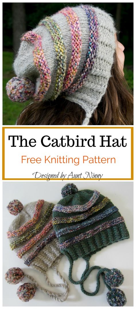 Hat Free Knitting Pattern, Knitting Projects Free, Easy Knitting Projects, Knitting Patterns Free Hats, Hat Knitting Patterns, Knit Stitch, Free Knitting Pattern, Knit Or Crochet, Easy Knitting