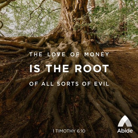 Abide | Christian Meditation on Instagram: “The Bible reminds us that we cannot be devoted to both God and money. It also says that the love of money promotes all kinds of evil. Let's…” Money Root Of All Evil, Bible Verse Love, Ancient Egypt Pyramids, Evil Quotes, Root Of All Evil, 1 Timothy 6, Money Rose, Christian Meditation, Spiritual Values