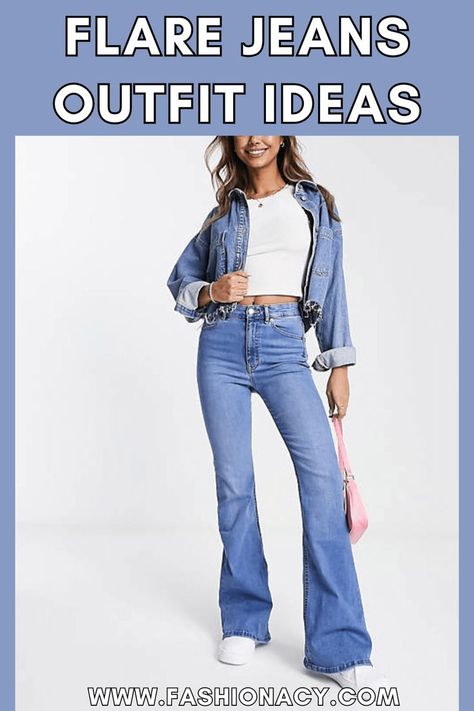 Flare Jeans Outfit Ideas Flare Leg Jeans Outfit, Flare Jeans Outfit Ideas, Flare Jeans Outfit Winter, How To Style Flares, Flare Jean Outfit, Style Flare Jeans, Jeans Outfit Ideas, Flare Jeans Outfit, Jeans Outfit Winter