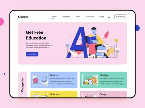 Mise En Page Web, Illustration Website, Education Illustration, Web Design Quotes, Desain Ui, 포트폴리오 레이아웃, Best Website Design, Web Platform, Platform Design