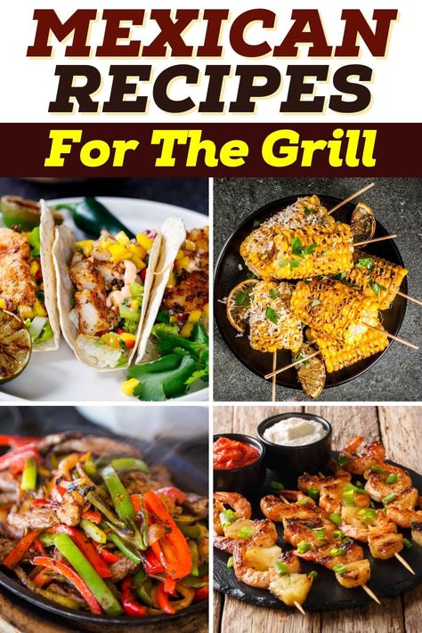 Mexican Food On The Grill, Grilling Mexican Recipes, Grill Taco Recipes, Grill Mexican Recipes, Pellet Grill Mexican Recipes, Bbq Mexican Food, Grilled Mexican Recipes, Tacos On Grill, Mexican Grill Recipes