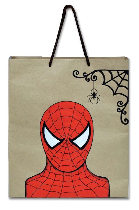 Gift Bag, Spiderman, Fictional Characters, Quick Saves, Art