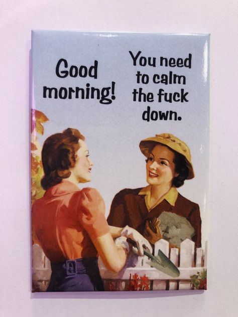 Retro Humour, Stickers Amazon, Vintage Funny Quotes, Funny Flirty Quotes, Witty Remarks, Funny Magnets, Alcohol Humor, Art Jokes, You Make Me Laugh