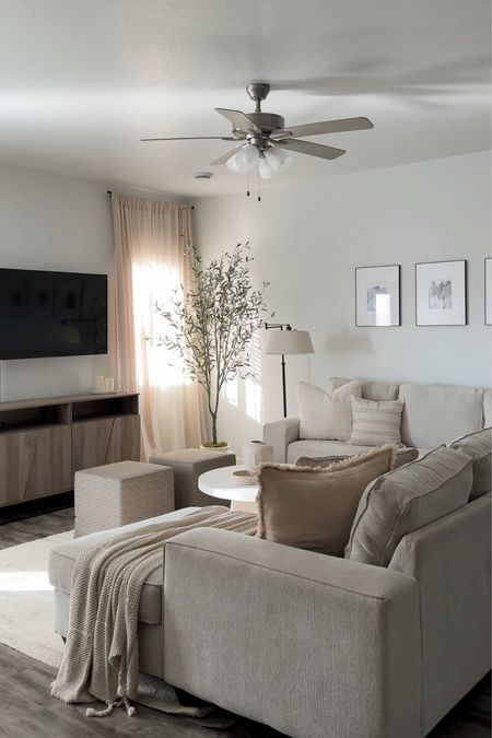 Beige Couch Living Room, Living Room Decor Inspiration, Living Room Entertainment, Living Room Update, Inspire Me Home Decor, Amazon Home Decor, Neutral Living Room, Home Decor Living Room, Family Room Decorating