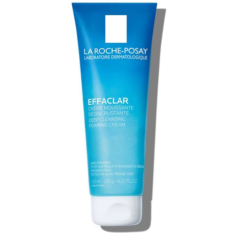 La Roche-Posay Effaclar Deep Cleansing Foaming Facial Cleanser Oily Skin Face, Cleanser For Sensitive Skin, La Roche Posay Effaclar, Cleanser For Oily Skin, Cream Texture, Acne Cleansers, Cream Face, Foaming Facial Cleanser, Moisturizer For Oily Skin