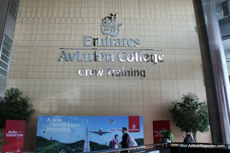 Emirates Aviation College, DUBAI, U.A.E.  by AirlineReporter.com Emirates Aviation College, Emirates Training College, Aviation College, College Wallpaper, Aviation Education, College Uniform, Linkedin Banner, Emirates Airline, Dream Job