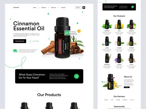 Landing Page Heaven | Dribbble Shopify Landing Page, Product Landing Page Design Inspiration, Product Landing Page Design, Web Landing Page Design, Supplement Design, Product Landing Page, Online Store Design, Best Landing Pages, Cinnamon Essential Oil