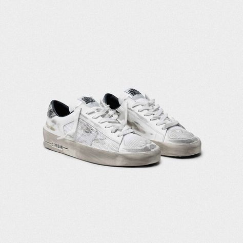 Stardan White Stardan sneakers with python heel tab | Golden Goose Deluxe Brand Goose Sneakers, Golden Goose Sneakers, Golden Goose Deluxe Brand, Clothes For Men, Boutique Brands, Golden Goose, Bags And Accessories, White Shop, Golden Goose Sneaker