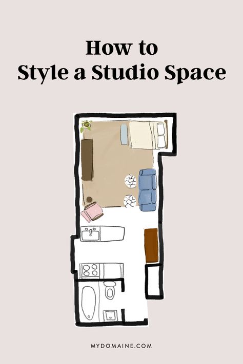 Studio Type Condo Ideas Small Spaces, Studio Type Condo, Studio Apartment Organization, Studio Type Apartment, Studio Apartment Floor Plans, Studio Layout, Studio Apartment Living, Small Apartment Bedrooms, Apartment Studio