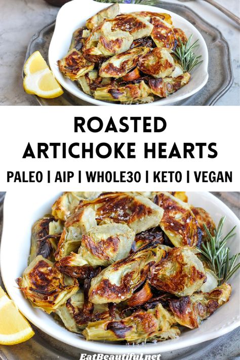 Roasted Artichoke Hearts are a favorite side dish year round, but especially each spring and summer to honor their growing season. This veggie is loved by most; using frozen makes this treat accessible more often! Artichoke Side Dish, Roasted Artichoke Hearts, Marinated Asparagus, Wahls Protocol, Eat Beautiful, Best Side Dish, Beautiful Recipes, Roasted Artichoke, Asparagus Recipes