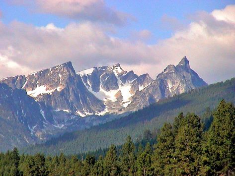 Trapper Peak in my home, the Bitterroot Valley of Montana.  I have a bandana stored in the Forest Service box at the top of this peak. The Bitterroot Valley is the largest wilderness area in the lower 48 states, and there is nothing more beautiful than the Northern Rockies! Darby Montana, Montana Mountains, Montana Homes, Big Sky Country, Forest Service, Internet Radio, Nothing More, Big Sky, Wyoming