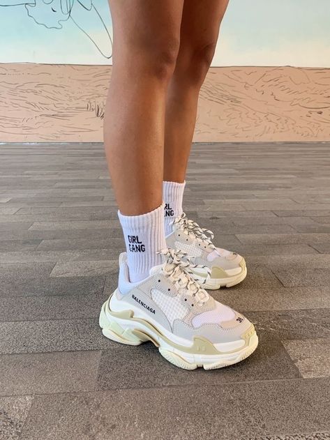 Balenciaga Triple S Outfit, Triple S Outfit, Ysl Heels, Balenciaga Sneakers, Hype Shoes, Balenciaga Shoes, Aesthetic Shoes, Swag Shoes, Dream Shoes