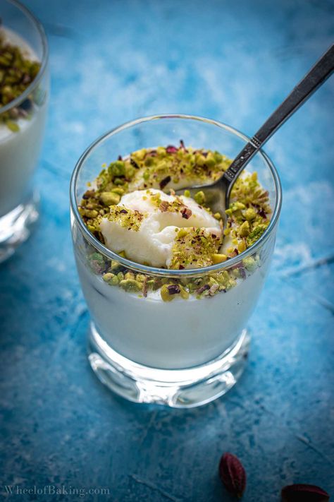 Muhalabia Recipe, Muhalabia Dessert, Mahalabia Recipe, Cookbook Inspiration, Eid Ideas, Milk Pudding, Baklava Recipe, Indian Dessert, Fairy Cakes