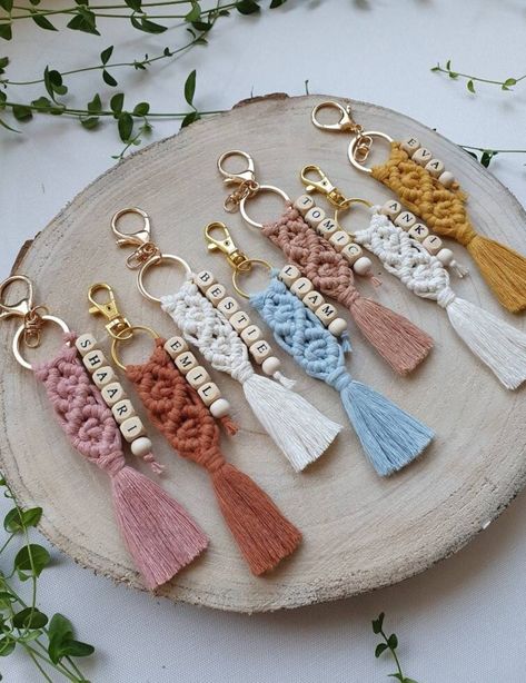 This Keychains item by TamiArtDeko has 2737 favorites from Etsy shoppers. Ships from Germany. Listed on 10 Nov, 2023 Gifts For Wedding, Maid Of Honor Gift, Gift For Bridesmaids, Quick Crochet Patterns, Macrame Keychain, Boho Bridal Shower, Personalized Wedding Gift, Bridesmaid Proposal Gifts, Maid Of Honour Gifts