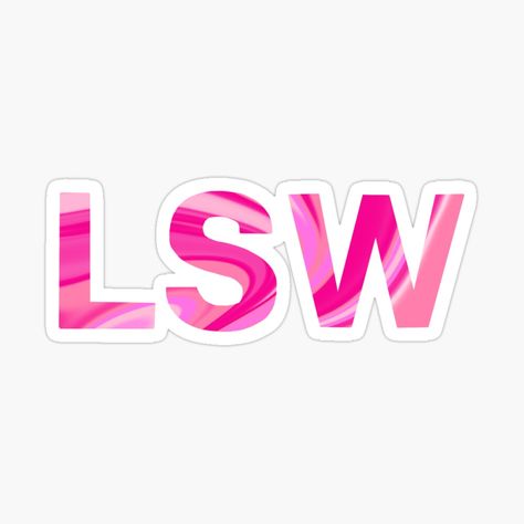 Every LSW deserves a sticker to show off their hard work! Put it on your laptop, water bottle, clipboard, etc.! Licensed Social Worker, Social Worker, Pink Tie, Pink Tie Dye, Pink Ties, Clipboard, Social Work, Hard Work, Vinyl Decal Stickers