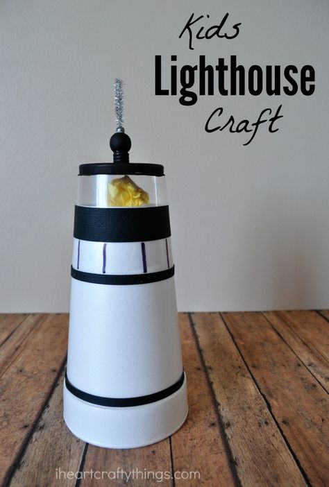 Lighthouse Crafts For Kids, House Crafts For Kids, Lighthouse Crafts, House Crafts, Bible School Crafts, Bible Crafts For Kids, Vbs Crafts, Stem For Kids, Ocean Crafts