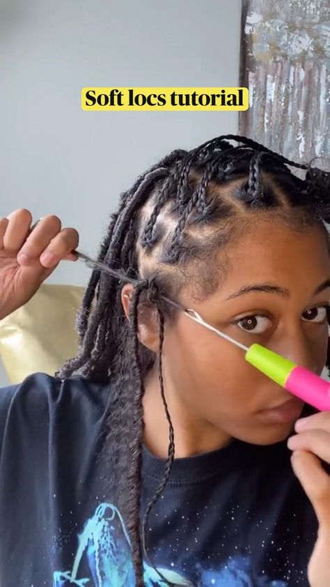 How To Part Hair For Faux Locs, What Type Of Hair Do You Need For Soft Locs, Diy Dreads Locks Natural, Locs From Braids, How To Do Plaits On Yourself, Distressed Soft Locs Tutorial, How To Faux Locs Tutorials, How To Do Faux Locs Tutorials Videos, Bohemian Goddess Faux Locs Tutorial