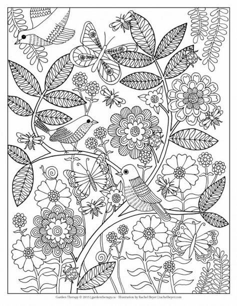 Coloring is not exclusive to kids anymore. Grab some markers and check out this list of free adult coloring pages that will satisfy the kid in you! Candy Coloring Pages, Bird Coloring, Garden Coloring Pages, Secret Garden Coloring Book, Coloring Pages For Grown Ups, Space Coloring Pages, Gardens Coloring Book, Pyrography Patterns, Bird Coloring Pages