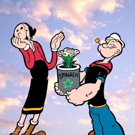 Popeye And Olive, Popeye The Sailor Man, Birch Tree Art, Olive Oyl, Famous Cartoons, 90s Cartoon, The Sailor, Classic Comics, Origami Art