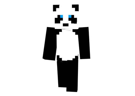 Minecraft Skins Panda, Skin For Minecraft, Skin Minecraft, Minecraft Characters, Minecraft Skin, Minecraft Skins, Animal Skin, New Skin, Black And White Colour