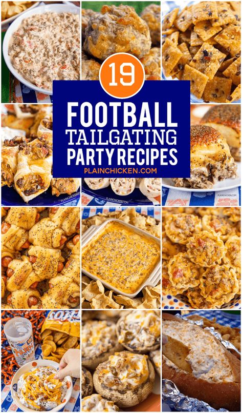 TAILGATING PARTY RECIPES FOR FOOTBALL SEASON Tailgate Dips, Tailgating Appetizers, Football Tailgate Food, Gameday Recipes, Gameday Party, Finger Foods Appetizers, Tailgating Food, Football Party Foods, Tailgate Ideas