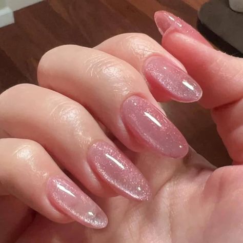 #nailstyle #inspire #nail #nailporn #nailaddict #nailartist #nailpro #nailpolish #nailtech #gelnails #instanails #glitternails #naillove #acrylicnails #nailsmagazine #manicure #ombrenails #nailsalon #nailsaddict #nailsnailsnails #coffinnails #u #nailsart #nailsdesign #nailinspo #nailedit #summernails #gelpolish #nailsdid #beauty #nailjunkie #nailitdaily #instagramnails #longnails #naillife #nailcandy #nailartclub #nailartwow #nailsdone #nailartaddict #gel #nailgasm #hudabeauty #naturalnails #no Light Pink Nails With Gems, Pink Almond Nail Ideas, Smoothie Cat, Cat Eye Nail Polish, Almond Nail Ideas, Glitter Cat Eye, Magnetic Gel Polish, Almond Nails Pink, Cat Eye Nail