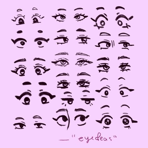 How To Draw A Cartoon Eye, Emo Eyes Drawing, Eyes Template, Eyes Drawing Cartoon, Oc Eyes, Comic Eyes, Eye Sketches, Drawing Hair Tutorial, Manga Drawing Tutorials