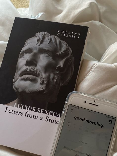 In frame: Letters from a Stoic by Lucius Seneca, Collins Classics Book & Stoic journal app. Collins Classics Books, Stoic Books, Seneca Book, Letters From A Stoic, Stoic Journal, Collins Classics, Classics Book, Beautiful Words In English, Journal App