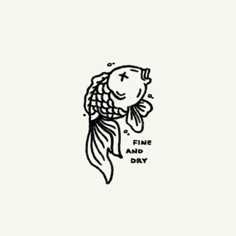 Goldfish Tattoo, Knife Tattoo, Tattoos Inspo, Stick N Poke, Im Fine, Tiny Tattoo, Card Messages, Sleeve Tattoo, Body Mods