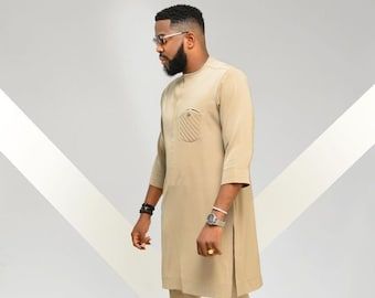 Senator Styles For Men, King Hassan, Senator Styles, Senator Wears, Costume Africain, Gents Kurta, African Wear Styles For Men, Striped Pant, African Dashiki