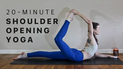 Chest And Shoulder Opening Yoga, Shoulder Opening Yoga, Upper Body Stretch, Deep Stretches, Yoga Shoulder, Upper Body Stretches, How To Relax Yourself, Shoulder Stretches, Shoulder Tension