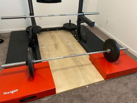 Diy Deadlift Platform, Deadlift Platform, Weightlifting Platform, Lifting Platform, Basement Gym, Workout Room, Denim Projects, Squat Rack, Horse Stalls