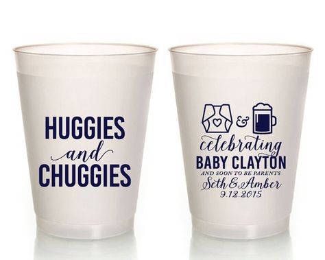 Huggies and Chuggies Party Cups Baby Shower Favors Gender Reveal Favors Diaper Party Favors Gender Reveal Party Gift Party Cups 1195 by SipHipHooray Huggies And Chuggies Party, Baby Shower For Men, Gender Reveal Party Gifts, Gender Reveal Favors, Simple Gender Reveal, Woodland Creatures Baby Shower, Diaper Party, Baby Shower Host, Baby Bash