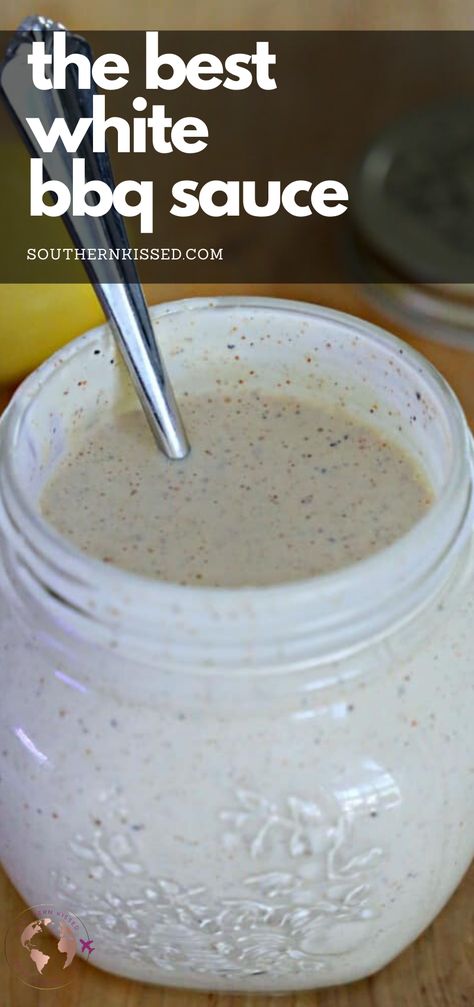 Food Prep Bowls, White Barbecue Sauce, Alabama White Bbq Sauce, Easy Bbq Sauce, Alabama White Sauce, White Bbq Sauce, Homemade Bbq Sauce Recipe, White Sauce Recipes, Recipes Bbq