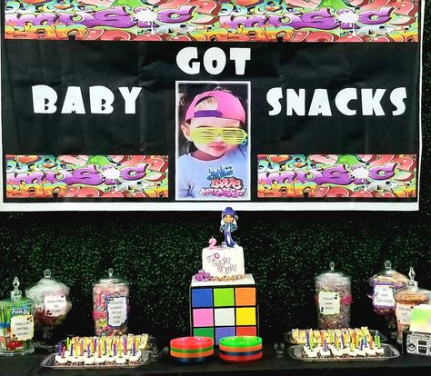 Hip Hop Party Food Ideas, Hip Hop Party Food, 90s Candy Bar Party Ideas, Quit Baby, 90s Hip Hop Party, Hip Hop Birthday Party, Peanuts Party, Hip Hop Birthday, Hip Hop Kids