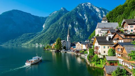 Austria Hallstatt European Alps Salzkammergut Cathedral Austria Landscape, Austria Hallstatt, Hallstatt Austria, Cute Laptop Wallpaper, Scenery Background, Landscape Photography Nature, European Culture, Conde Nast Traveler, Conde Nast