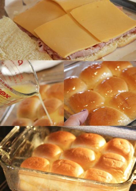 Sliders Sandwich Recipes, Hawaiian Rolls Sliders, Ham And Cheese Hawaiian Rolls, Birthday Dinner Ideas For Him, Busy Night Dinner, Ham Cheese Rolls, Hawaiian Roll Sliders, Cheese Sliders, Hawaiian Sweet Rolls