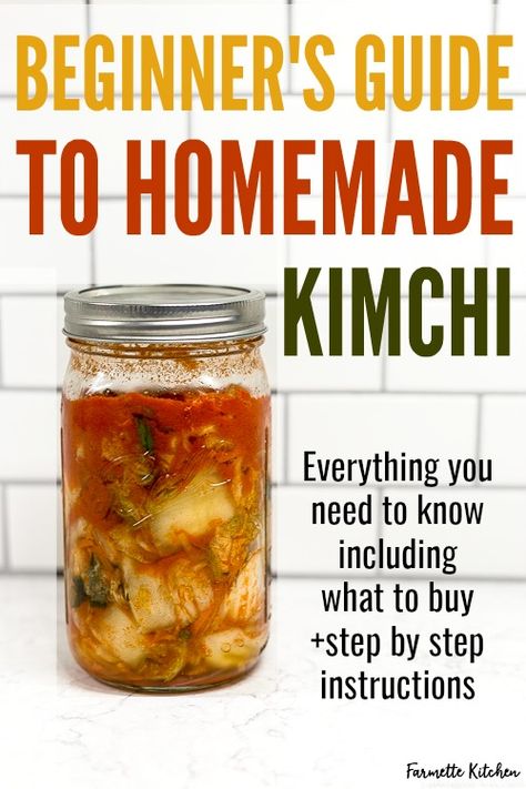 Green Cabbage Kimchi Recipe, Fermented Vegetables Recipes, Make Kimchi, Homemade Kimchi, Fermented Kimchi, Fermented Veggies, Korean Side Dishes, Kimchi Recipe, Fermentation Recipes