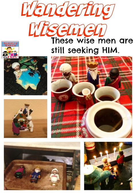 wandering Wisemen Christmas tradition Wisemen Still Seek Him, Epiphany Activities For Kids, Wandering Wisemen, Wandering Wisemen Ideas, Family Bible Study, Creeped Out, Advent Activities, Christmas Bible, Christ Centered Christmas