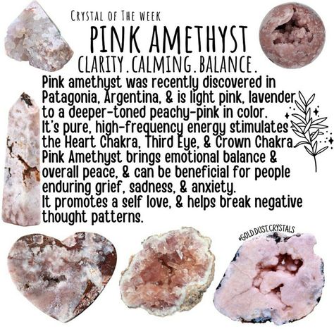 Pink Amethyst Crystal Meaning, Pink Amethyst Meaning, Amethyst Meaning, Pink Amethyst Crystal, Healing Gemstones, Crystals Healing Properties, Crystals Healing, Crystal Healing Stones, Crystal Meanings