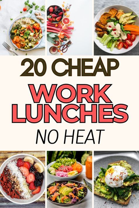 20 Lunch Ideas for Work - No Microwave Meal Prep Recipes Lunch, Tasty Lunch Ideas, Lunches To Take To Work, Lunches For Work, Lunch Ideas For Work, Work Lunches, Tasty Lunch, Lunch Ideas, Meal Prep