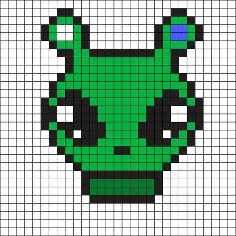 Alien Kandi Pattern, Alien Pixel Art, Alien Perler, Alien Kandi, Ikea Alien, Hammer Beads, Kandi Cuff Patterns, Kandi Cuffs, Diy Kandi Bracelets