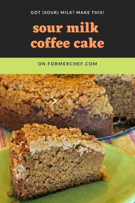 Sour Milk Coffee Cake – Reason.com Kefir Cake Recipes, Uses For Sour Milk, Sour Milk Cake Recipes, Recipes For Sour Milk, What To Do With Sour Milk, Recipes That Use Sour Milk, Recipes With Sour Milk, Recipes Using Sour Milk, Sour Milk Recipes Baking