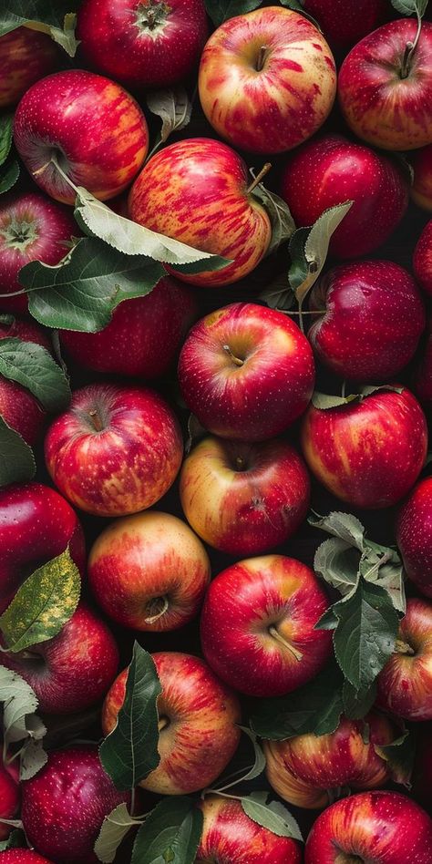 Apples Food Photography, Apple Wallpaper Fruit, Apple Fruit Wallpaper, Fruit Wallpaper, Fruit Photography, Beautiful Fruits, Apple Wallpaper, Pretty Wallpapers Backgrounds, Autumn Aesthetic