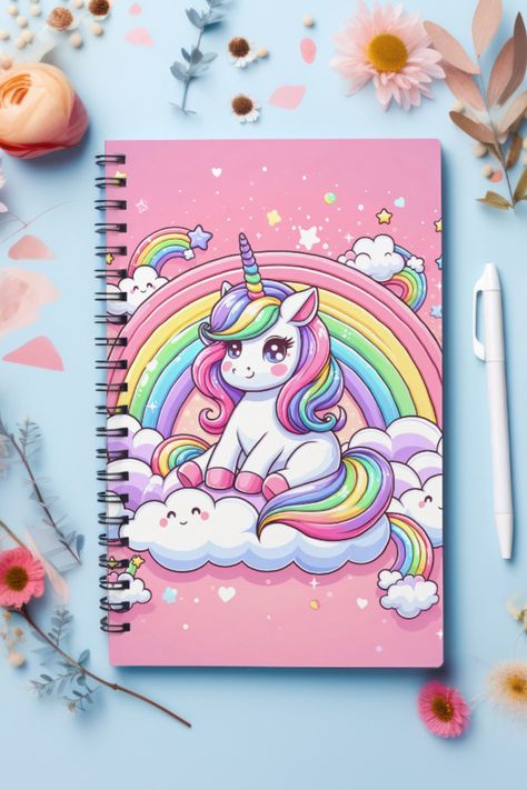 Cute Unicorn Notebook: Whimsical Kawaii Style. Makes a Great Gift. Spiral Lined Notebook - Ruled Line Unicorn Notebook, Spiral Line, Kawaii Style, Journals Notebooks, Lined Notebook, Cute Unicorn, Kawaii Fashion, Journal Notebook, Great Gifts