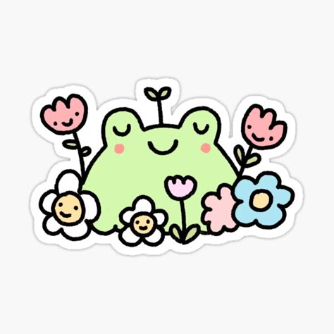 Sticker Design Inspiration, Happy Stickers, Green Sticker, Stickers Cool, Cute Doodles Drawings, Buy Flowers, Cartoon Stickers, New Sticker, Sticker Ideas