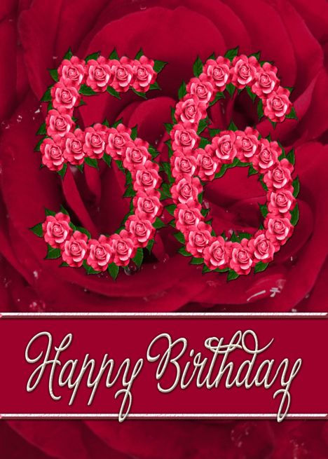 56th birthday with numbers made from roses card #Ad , #AD, #birthday, #numbers, #card, #roses 82nd Birthday, 78 Birthday, 56th Birthday, 61 Birthday, 64th Birthday, 58th Birthday, 59 Birthday, 30th Birthday Party Invitations, 89th Birthday