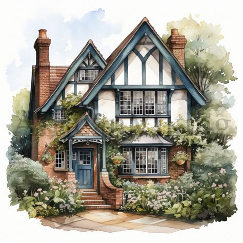 English Houses Clipart | 10 High Quality JPGs | Instant Digital Download | Card Making | Watercolor Art | Mixed Media | Digital Paper Craft 🎨🖼️ 10 High-Quality JPGs for Creative Projects 🆓 FREE Commercial License Included! 🌟 Features: Dimensions: 5000 x 5000 pixels Resolution: 300 DPI Perfect for creating mouse mats, wall art, mugs, t-shirts, cushions, cardmaking, scrapbooking, crafting, PapercraftCard Making & Stationery, MaterialsEmbellishments, Clip Art & Image Files and mixed-media proje Houses Clipart, English Houses, House Clipart, Casas The Sims 4, Art Mixed Media, Stone Cottage, Mansions Homes, English House, House Art