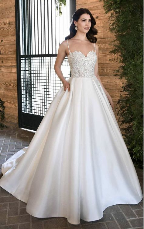 Simple ballgown wedding dress